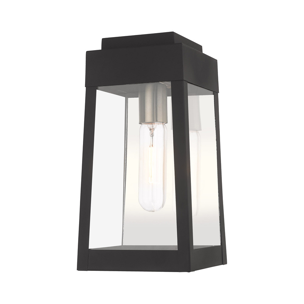 1 Lt Black Outdoor Wall Lantern