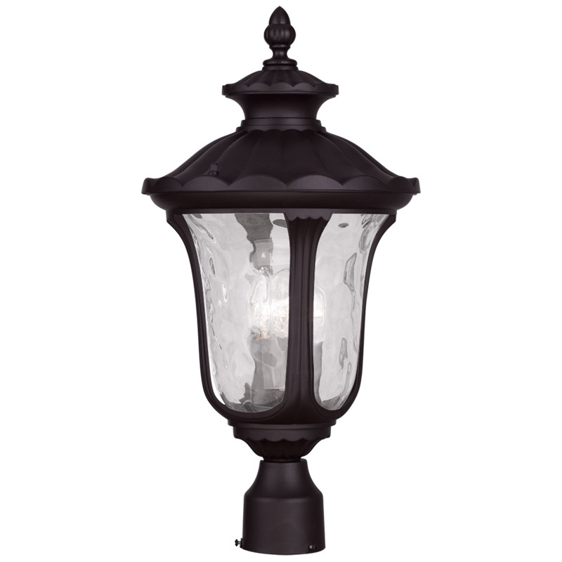 3 Light Bronze Outdoor Post Lantern