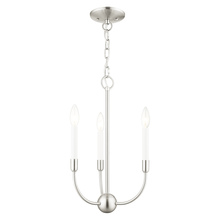 Livex Lighting 46063-91 - 3 Lt Brushed Nickel Chandelier