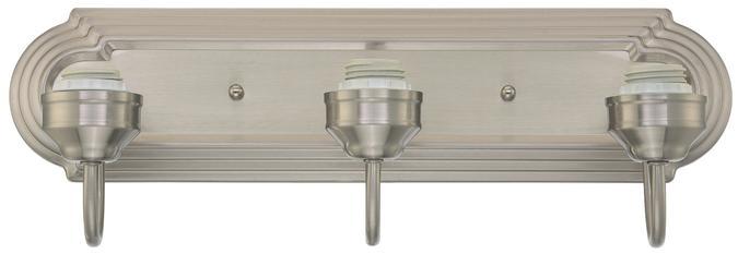 3 Light Wall Fixture Brushed Nickel Finish