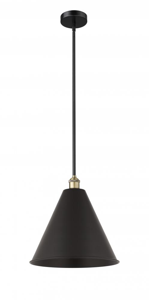 Berkshire - 1 Light - 16 inch - Black Antique Brass - Cord hung - Mini Pendant