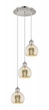 Innovations Lighting 113B-3P-PN-G128-6 - Athens - 3 Light - 12 inch - Polished Nickel - Cord Hung - Multi Pendant