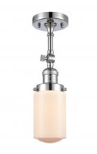 Innovations Lighting 201F-PC-G311 - Dover - 1 Light - 5 inch - Polished Chrome - Adjustable Semi-Flush Mount