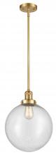 Innovations Lighting 201S-SG-G204-12 - Beacon - 1 Light - 12 inch - Satin Gold - Stem Hung - Mini Pendant