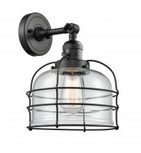 Innovations Lighting 203SW-BK-G72-CE-LED - Bell Cage - 1 Light - 9 inch - Matte Black - Sconce