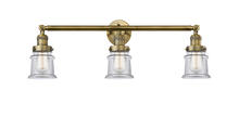 Innovations Lighting 205-BB-G182S - Canton - 3 Light - 30 inch - Brushed Brass - Bath Vanity Light