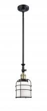 Innovations Lighting 206-BAB-G51-CE - Bell Cage - 1 Light - 6 inch - Black Antique Brass - Stem Hung - Adjustable Mini Pendant