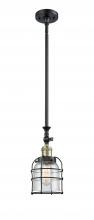 Innovations Lighting 206-BAB-G54-CE - Bell Cage - 1 Light - 6 inch - Black Antique Brass - Stem Hung - Adjustable Mini Pendant