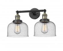 Innovations Lighting 208-BAB-G74-LED - Bell - 2 Light - 19 inch - Black Antique Brass - Adjustable Bath Vanity Light