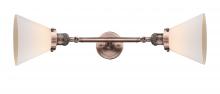 Innovations Lighting 208L-AC-G41-LED - Cone - 2 Light - 8 inch - Antique Copper - Adjustable Bath Vanity Light