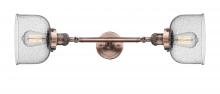 Innovations Lighting 208L-AC-G74-LED - Bell - 2 Light - 8 inch - Antique Copper - Adjustable Bath Vanity Light