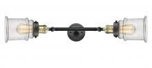Innovations Lighting 208L-BAB-G184-LED - Canton - 2 Light - 6 inch - Black Antique Brass - Adjustable Bath Vanity Light