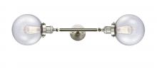 Innovations Lighting 208L-SN-G204-8-LED - Beacon - 2 Light - 8 inch - Brushed Satin Nickel - Adjustable Bath Vanity Light