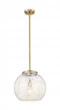 Innovations Lighting 221-1S-BB-G1216-14WM - White Mouchette - 1 Light - 14 inch - Brushed Brass - Stem Hung - Pendant