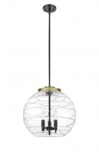 Innovations Lighting 221-3S-BAB-G1213-16 - Athens Deco Swirl - 3 Light - 16 inch - Black Antique Brass - Cord hung - Pendant