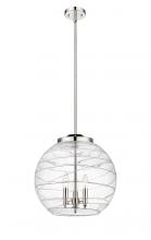 Innovations Lighting 221-3S-PN-G1213-16-LED - Athens Deco Swirl - 3 Light - 16 inch - Polished Nickel - Cord hung - Pendant