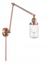 Innovations Lighting 238-AC-G314 - Dover - 1 Light - 5 inch - Antique Copper -Adjustable Swing Arm