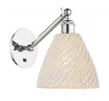 Innovations Lighting 317-1W-PC-NBD-75-NAT - Bristol Natural - 1 Light - 8 inch - Polished Chrome - Sconce