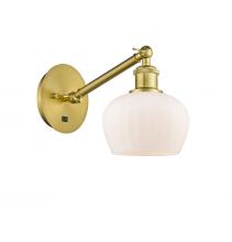 Innovations Lighting 317-1W-SG-G91 - Fenton - 1 Light - 7 inch - Satin Gold - Adjustable Sconce