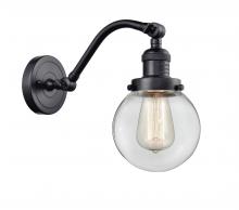 Innovations Lighting 515-1W-BK-G202-6 - Beacon - 1 Light - 6 inch - Matte Black - Adjustable Sconce