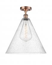 Innovations Lighting 516-1C-AC-GBC-164 - Berkshire - 1 Light - 16 inch - Antique Copper - Semi-Flush Mount