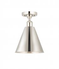 Innovations Lighting 516-1C-PN-MBC-8-PN - Berkshire - 1 Light - 8 inch - Polished Nickel - Semi-Flush Mount