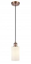 Innovations Lighting 516-1P-AC-G801 - Clymer - 1 Light - 4 inch - Antique Copper - Cord hung - Mini Pendant
