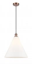 Innovations Lighting 516-1P-AC-GBC-161 - Berkshire - 1 Light - 16 inch - Antique Copper - Cord hung - Pendant