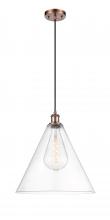 Innovations Lighting 516-1P-AC-GBC-162 - Berkshire - 1 Light - 16 inch - Antique Copper - Cord hung - Pendant