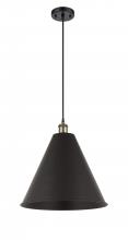 Innovations Lighting 516-1P-BAB-MBC-16-BK - Berkshire - 1 Light - 16 inch - Black Antique Brass - Cord hung - Mini Pendant