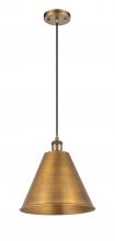 Innovations Lighting 516-1P-BB-MBC-12-BB - Berkshire - 1 Light - 12 inch - Brushed Brass - Cord hung - Mini Pendant