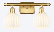 Innovations Lighting 516-2W-SG-G1217-6WV - White Venetian - 2 Light - 16 inch - Satin Gold - Bath Vanity Light