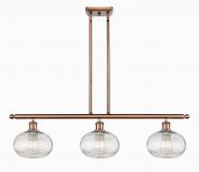 Innovations Lighting 516-3I-AC-G555-8CL - Ithaca - 3 Light - 36 inch - Antique Copper - Cord hung - Island Light