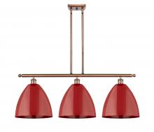 Innovations Lighting 516-3I-AC-MBD-12-RD - Plymouth - 3 Light - 39 inch - Antique Copper - Cord hung - Island Light