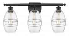 Innovations Lighting 516-3W-BK-G557-6CL - Vaz - 3 Light - 26 inch - Matte Black - Bath Vanity Light
