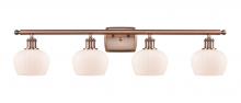 Innovations Lighting 516-4W-AC-G91 - Fenton - 4 Light - 37 inch - Antique Copper - Bath Vanity Light