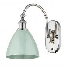 Innovations Lighting 518-1W-PN-MBD-75-SF - Plymouth - 1 Light - 8 inch - Polished Nickel - Sconce
