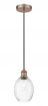 Innovations Lighting 616-1P-AC-G459-6CL - Preston Bulb - 1 Light - 6 inch - Antique Copper - Cord hung - Mini Pendant