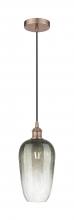 Innovations Lighting 616-1P-AC-G484-7SL - Brookhaven Flute - 1 Light - 7 inch - Antique Copper - Cord hung - Mini Pendant