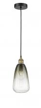 Innovations Lighting 616-1P-BAB-G480-6SL - Brookhaven Almond - 1 Light - 6 inch - Black Antique Brass - Cord hung - Mini Pendant