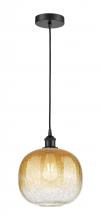 Innovations Lighting 616-1P-BK-G481-10AM - Brookhaven Sphere - 1 Light - 11 inch - Matte Black - Cord hung - Mini Pendant