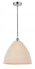 Innovations Lighting 616-1P-PC-NBD-16-NAT - Bristol Natural - 1 Light - 6 inch - Polished Chrome - Cord hung - Mini Pendant