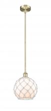 Innovations Lighting 616-1S-AB-G121-10RW - Farmhouse Rope - 1 Light - 10 inch - Antique Brass - Stem hung - Mini Pendant