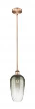 Innovations Lighting 616-1S-AC-G484-7SL - Brookhaven Flute - 1 Light - 7 inch - Antique Copper - Stem hung - Mini Pendant