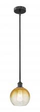 Innovations Lighting 616-1S-BK-G483-8AM - Brookhaven Globe - 1 Light - 8 inch - Matte Black - Stem hung - Mini Pendant