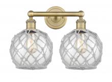 Innovations Lighting 616-2W-BB-G122-8RW - Farmhouse Rope - 2 Light - 17 inch - Brushed Brass - Bath Vanity Light