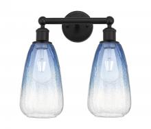 Innovations Lighting 616-2W-BK-G480-6SB - Brookhaven Almond - 2 Light - 15 inch - Matte Black - Bath Vanity Light