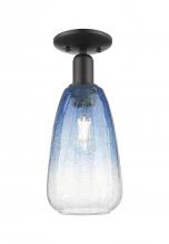 Innovations Lighting 716-1C-BK-G480-6SB - Brookhaven Almond - 1 Light - 6 inch - Matte Black - Semi-Flush Mount