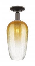Innovations Lighting 716-1C-OB-G484-7AM - Brookhaven Flute - 1 Light - 6 inch - Oil Rubbed Bronze - Semi-Flush Mount
