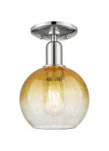 Innovations Lighting 716-1C-PN-G483-8AM - Brookhaven Globe - 1 Light - 6 inch - Polished Nickel - Semi-Flush Mount